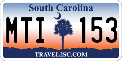 SC license plate MTI153