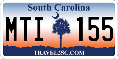 SC license plate MTI155