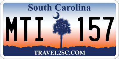 SC license plate MTI157