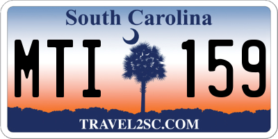 SC license plate MTI159