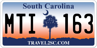 SC license plate MTI163