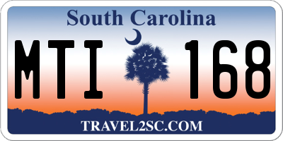 SC license plate MTI168