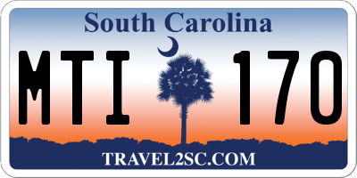 SC license plate MTI170