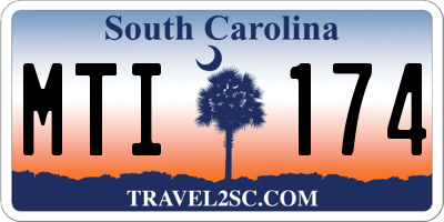SC license plate MTI174