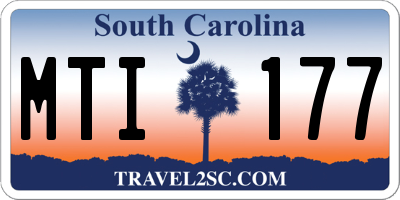 SC license plate MTI177