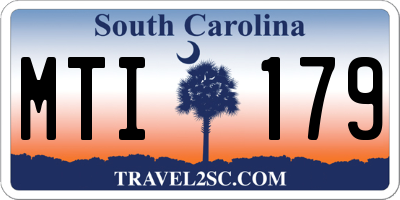 SC license plate MTI179