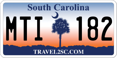 SC license plate MTI182