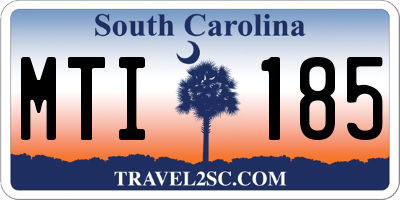 SC license plate MTI185