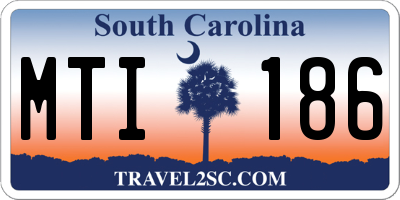 SC license plate MTI186