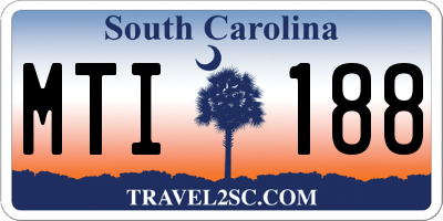 SC license plate MTI188