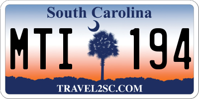 SC license plate MTI194