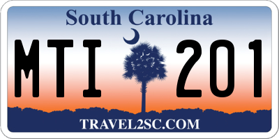 SC license plate MTI201