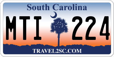 SC license plate MTI224