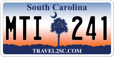 SC license plate MTI241