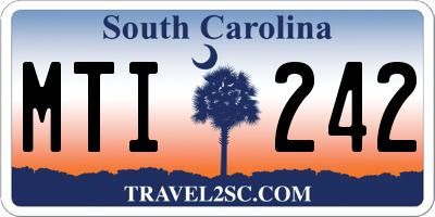 SC license plate MTI242