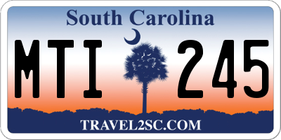 SC license plate MTI245