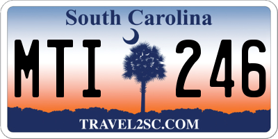 SC license plate MTI246
