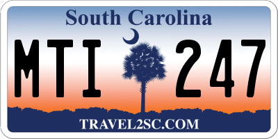 SC license plate MTI247