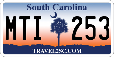 SC license plate MTI253
