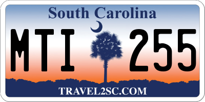 SC license plate MTI255