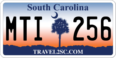 SC license plate MTI256