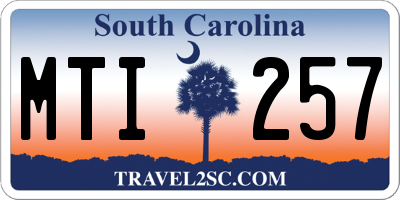 SC license plate MTI257