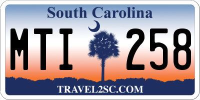 SC license plate MTI258