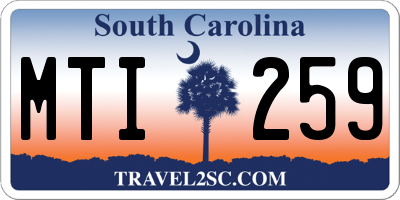 SC license plate MTI259