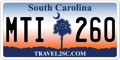 SC license plate MTI260