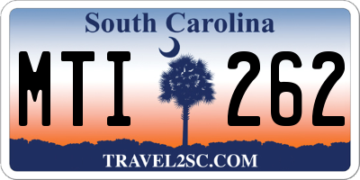 SC license plate MTI262