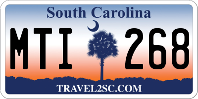 SC license plate MTI268