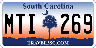 SC license plate MTI269