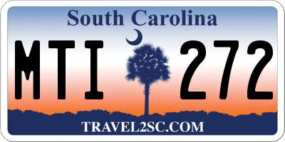 SC license plate MTI272