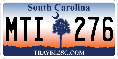 SC license plate MTI276