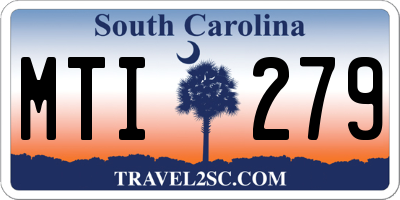 SC license plate MTI279