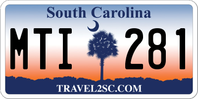SC license plate MTI281