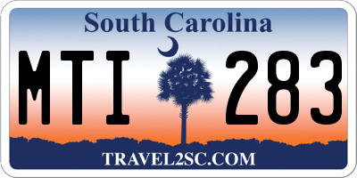 SC license plate MTI283