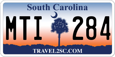SC license plate MTI284