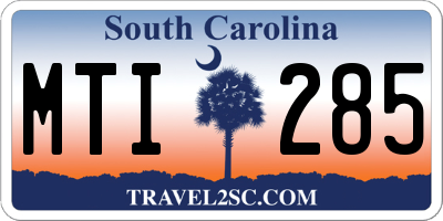 SC license plate MTI285