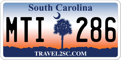 SC license plate MTI286