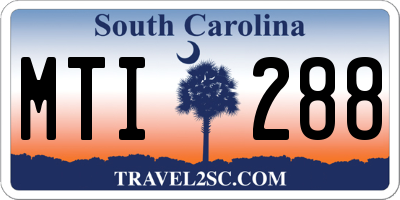 SC license plate MTI288