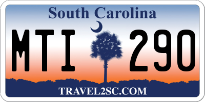 SC license plate MTI290