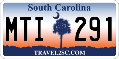 SC license plate MTI291