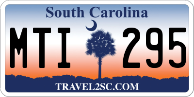 SC license plate MTI295