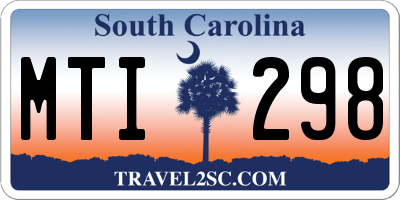 SC license plate MTI298