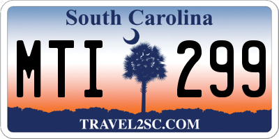 SC license plate MTI299