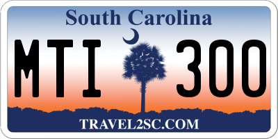 SC license plate MTI300