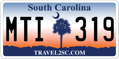 SC license plate MTI319