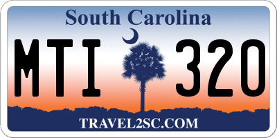 SC license plate MTI320