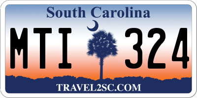 SC license plate MTI324
